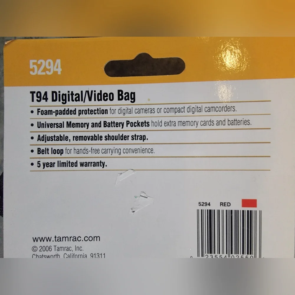Tamrac 5294 Digital Video Camera Bag T94 Padded Red/Black, Cannon, Sony Etc. 🔥